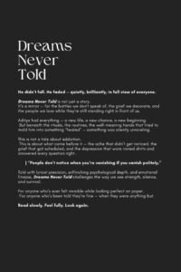 Dreams Never Told, back cover