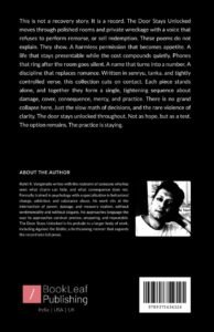 The Door Stays Unlocked, back cover